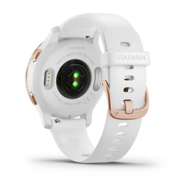 Garmin Venu 2S Rose Gold Bezel with White Case and Silicone Band (010-02429-13)