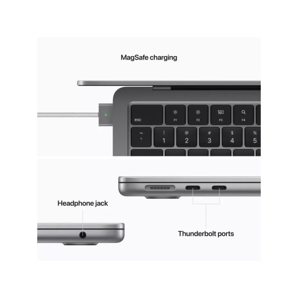 Ноутбук Apple MacBook Air 13,6" M2 Space Gray 2022 (Z15T0005M) - купити в інтернет-магазині