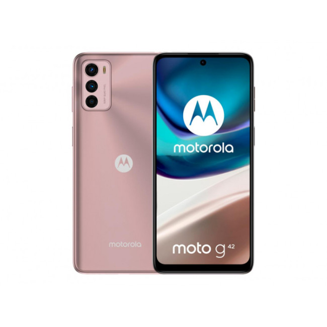 Смаpтфон Motorola Moto G42 4/128GB Metallic Rose (PAU00019)