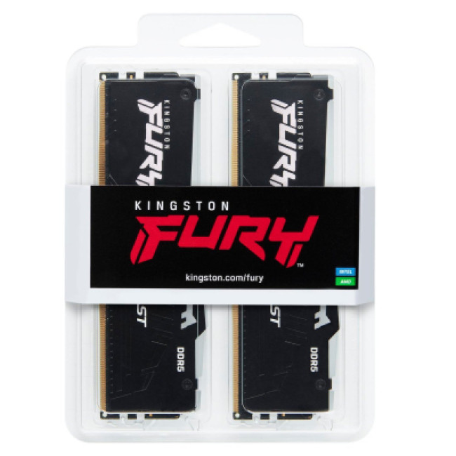 Модуль памяти Kingston Fury (ex.HyperX) DDR5 16GB (2x8GB) 5600 MHz Beast RGB (KF556C40BBAK2-16)