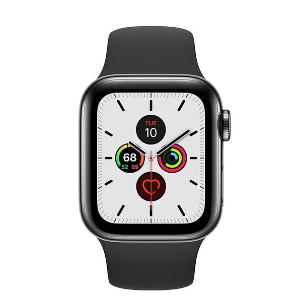 Apple Watch Series 5 LTE 40мм Space Black Steel w. Black b.- Space Black Steel (MWWW2)