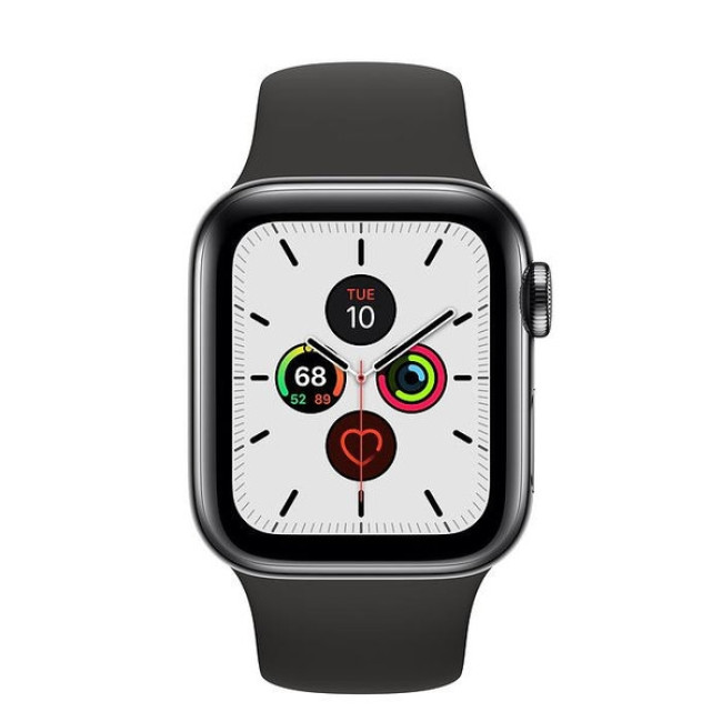 Apple Watch Series 5 LTE 40mm Space Black Steel w. Black b.- Space Black Steel (MWWW2)