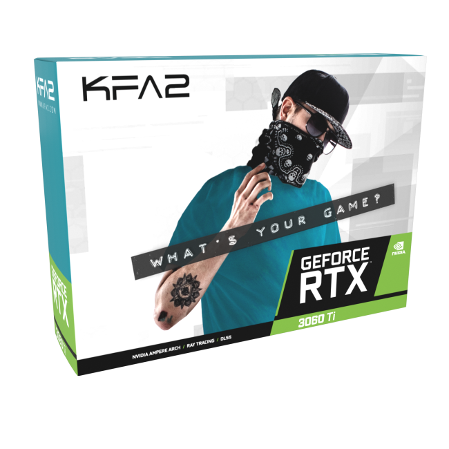 Видеокарта KFA2 GeForce RTX 3060 Ti PLUS 1-Click OC V2 8GB GDDR6X (36ISM6MD2KCK)