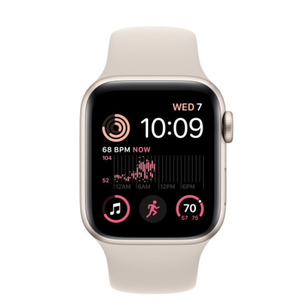 Apple Watch SE 2 GPS + Cellular 40mm Starlight Aluminum Case with Starlight Sport Band (MNPH3)