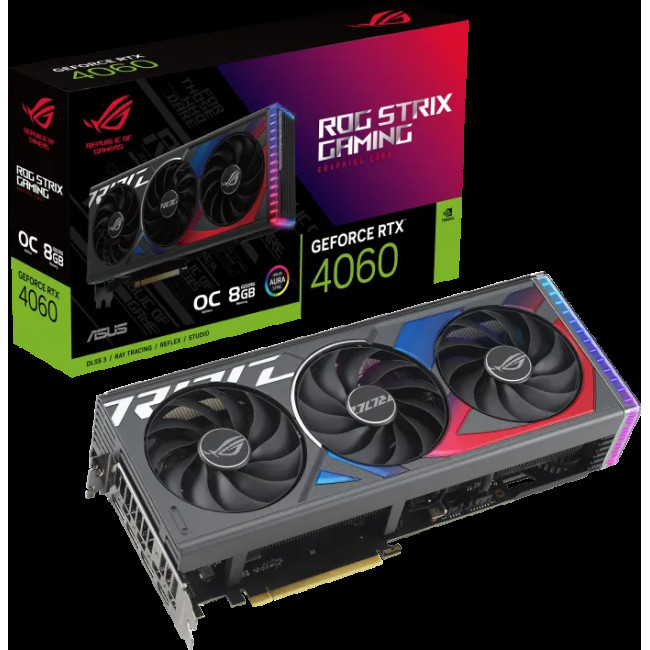 Asus GeForce RTX4060 8Gb ROG STRIX OC GAMING (ROG-STRIX-RTX4060-O8G-GAMING)