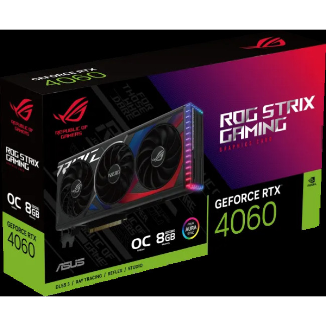 Asus GeForce RTX4060 8Gb ROG STRIX OC GAMING (ROG-STRIX-RTX4060-O8G-GAMING)