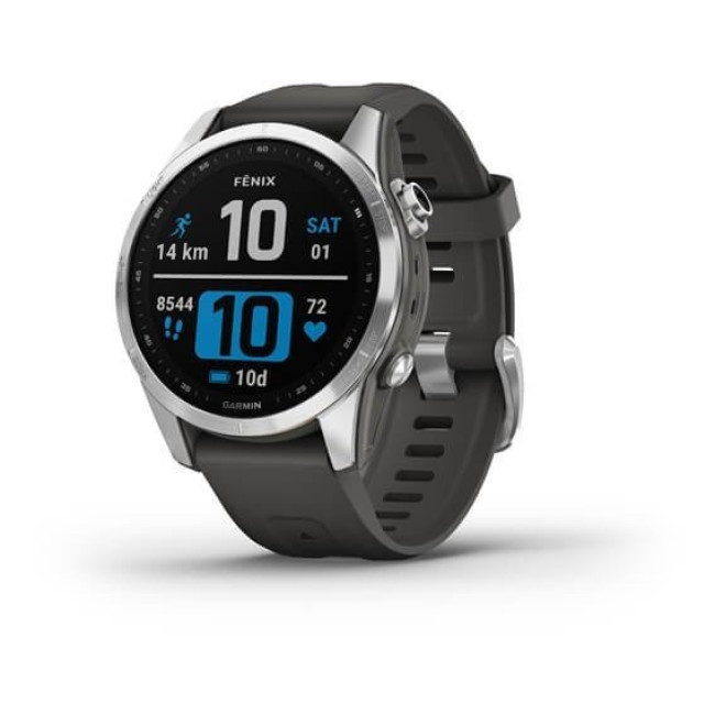 Garmin Fenix 7S Silver with Graphite Band (010-02539-00/01)