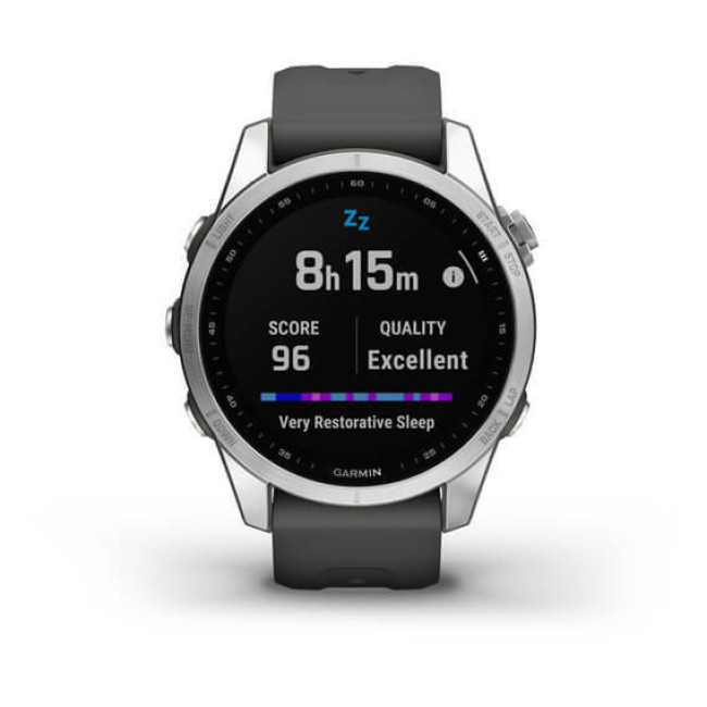 Garmin Fenix 7S Silver with Graphite Band (010-02539-00/01)