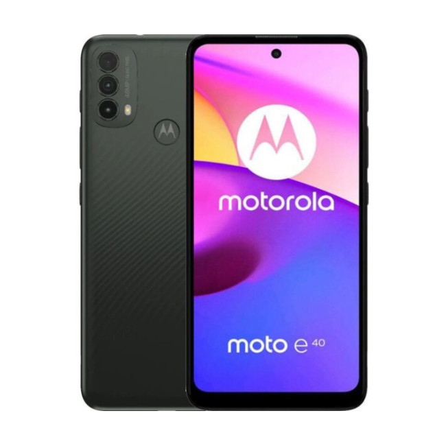 Смаpтфон Motorola E40 4/64GB Carbon Gray (PAVK0005)