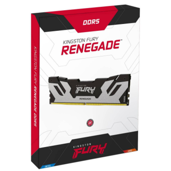 Модуль памяти Kingston Fury (ex.HyperX) DDR5 32GB (2x16GB) 6000 MHz FURY Renegade Silver (KF560C32RSK2-32)