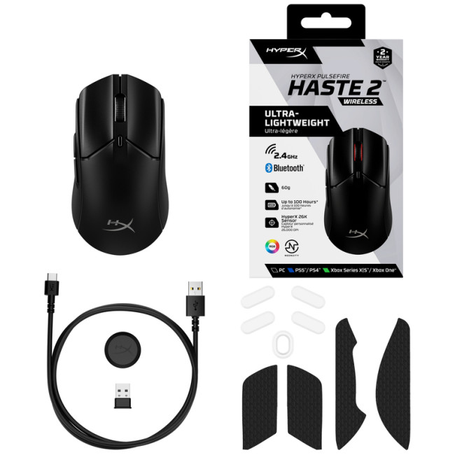 HyperX Pulsefire Haste 2 Wireless Black (6N0A9AA)