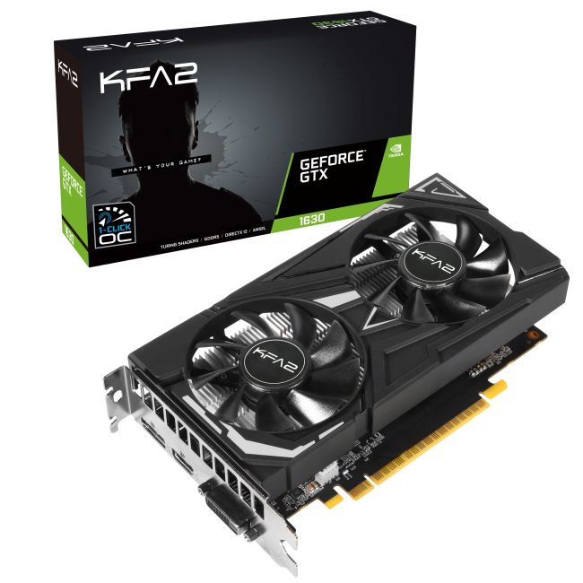 Видеокарта KFA2 GeForce GTX 1630 EX 1-Click OC (63NQL4HP66EK)