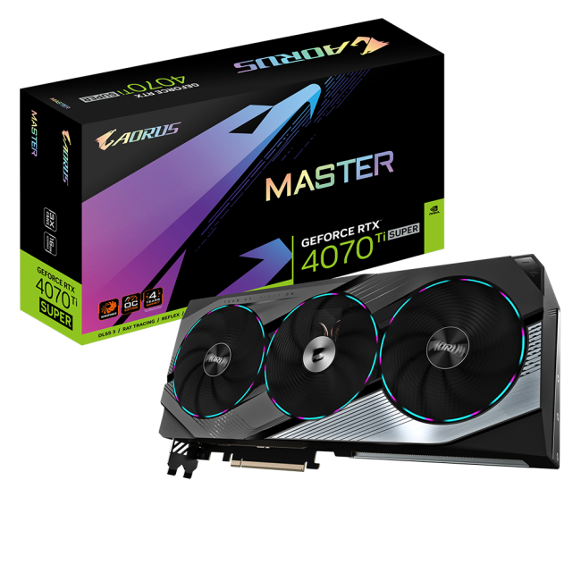 Gigabyte AORUS GeForce RTX 4070 Ti SUPER MASTER 16G (GV-N407TSAORUS M-16GD)