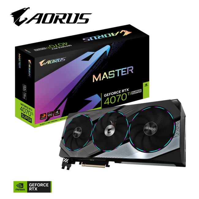 Gigabyte AORUS GeForce RTX 4070 Ti SUPER MASTER 16G (GV-N407TSAORUS M-16GD)