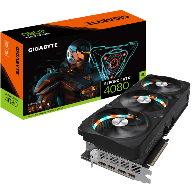 Видеокарта GIGABYTE GeForce RTX4080 16Gb GAMING OC (GV-N4080GAMING OC-16GD)