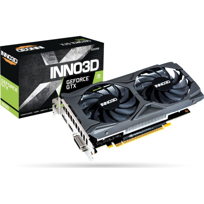 Видеокарта Inno3D GeForce GTX 1650 Twin X2 OC V2 4GB GDDR6 (N16502-04D6X-1720VA30)