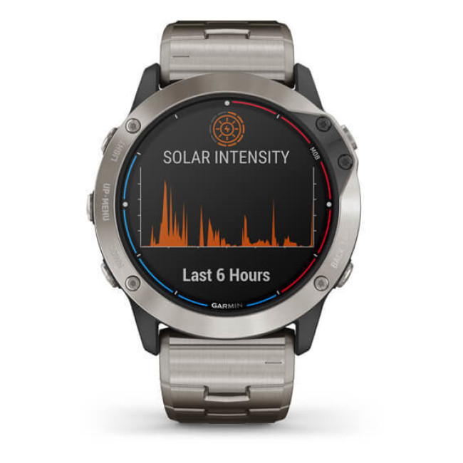 Смарт-часы Garmin quatix 6X Solar Titanium with Titanium Band (010-02157-30/31)