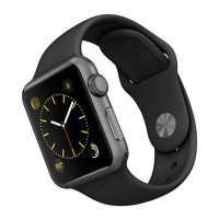 Умные часы Apple Watch Series 2 38mm Space Gray Aluminum Case with Black Sport Band (MP0D2)