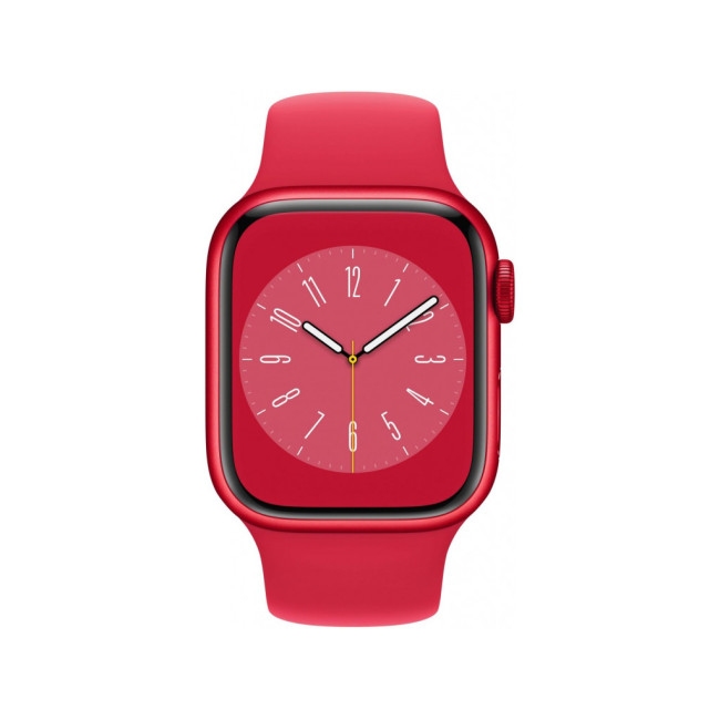 Apple Watch Series 8 GPS 41mm PRODUCT RED Aluminum Case w. PRODUCT RED S. Band - M/L (MNUH3)