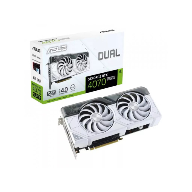 Видеокарта Asus GeForce RTX 4070 SUPER Dual White Edition 12GB GDDR6X (DUAL-RTX4070S-12G-WHITE)