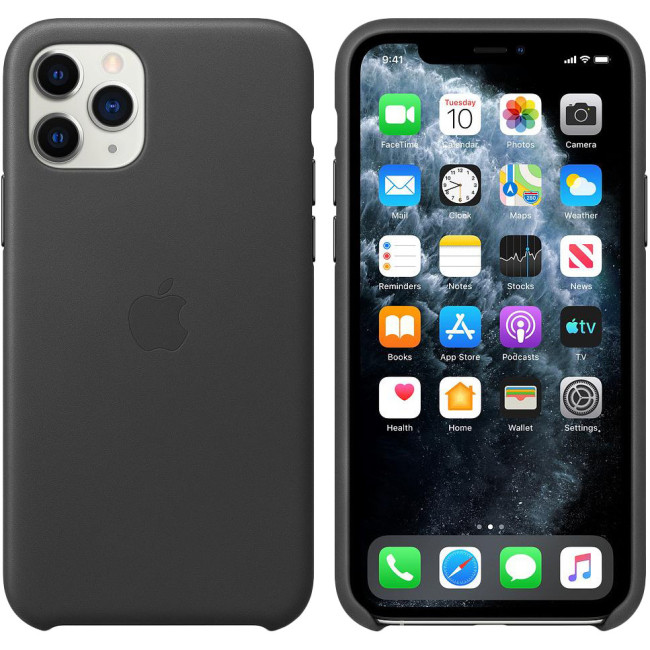 Чехол для телефона Apple iPhone 11 Pro Leather Case - Black (MWYE2)