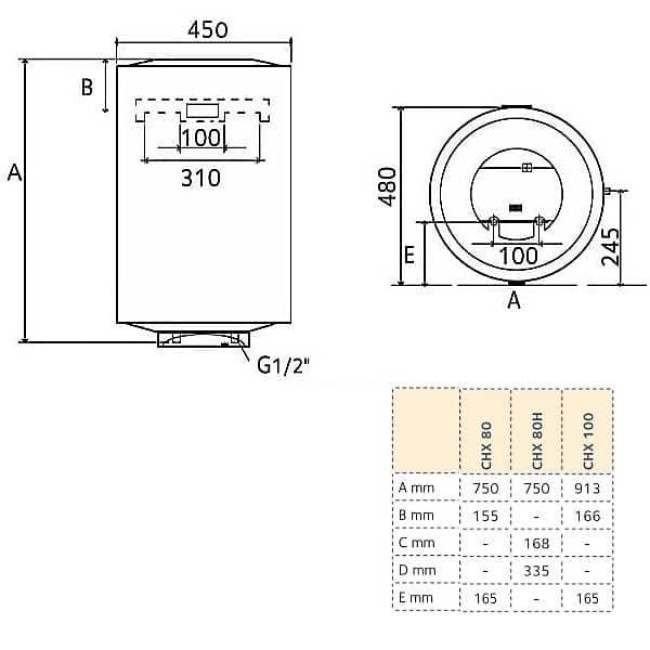 Chaffoteaux CHX 100 R PL