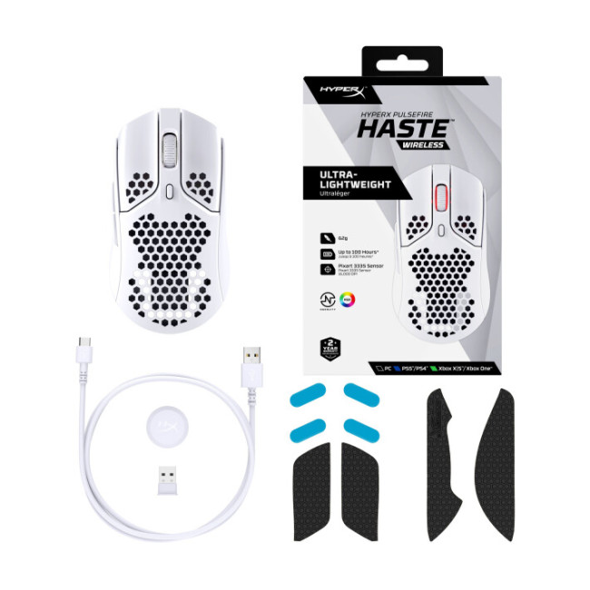 HyperX Pulsefire Haste WL White (4P5D8AA)