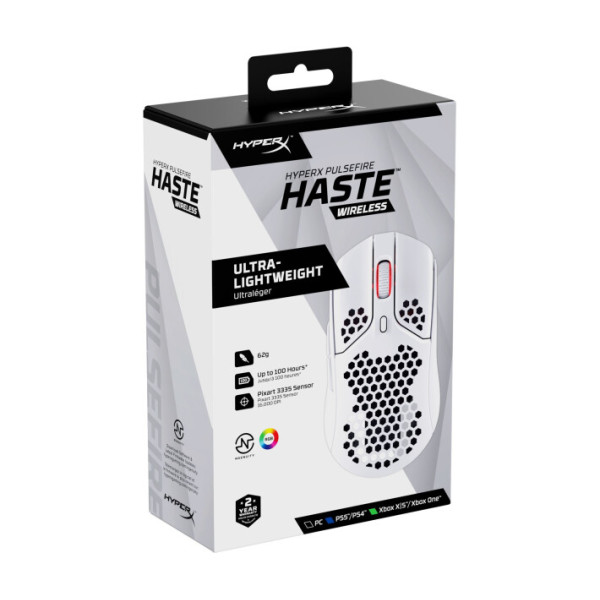 HyperX Pulsefire Haste WL White (4P5D8AA)