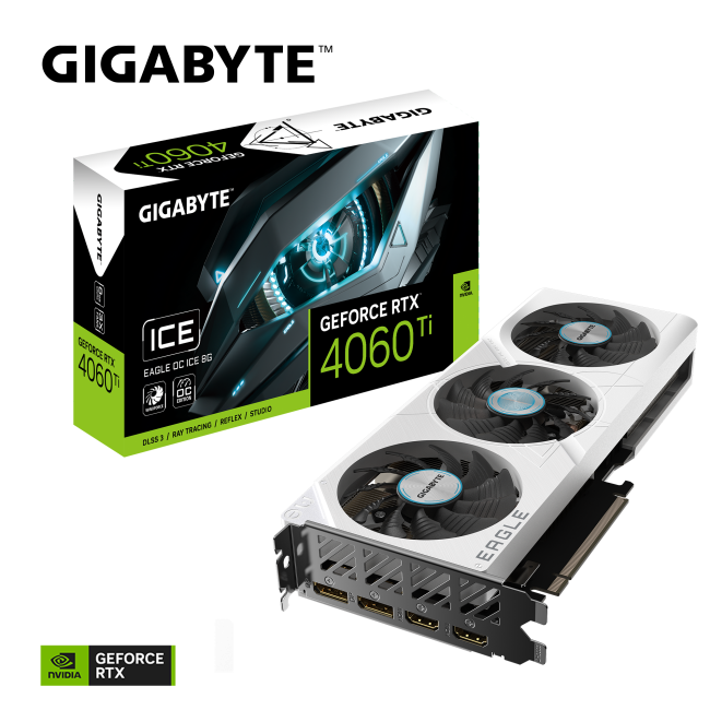 Gigabyte GeForce RTX4060Ti 8Gb EAGLE OC ICE (GV-N406TEAGLEOC ICE-8GD)