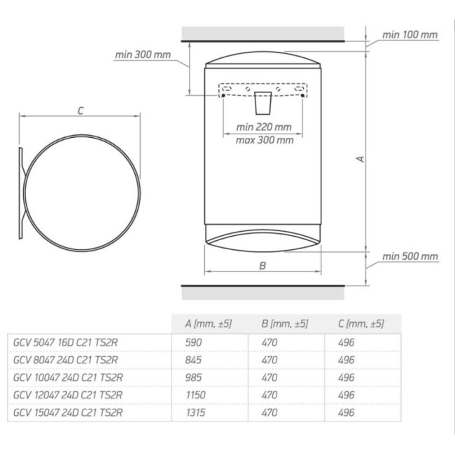 Водонагрівач TESY GCV 1204724D C21 TS2RC