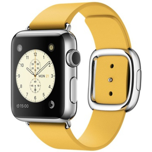 Умные часы Apple Watch 38mm Stainless Steel Case with Marigold Modern Buckle Large (MMFG2)