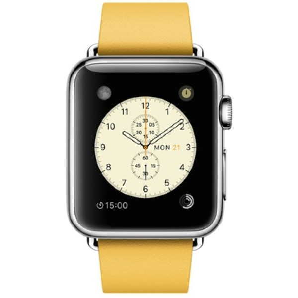 Умные часы Apple Watch 38mm Stainless Steel Case with Marigold Modern Buckle Medium (MMFF2)
