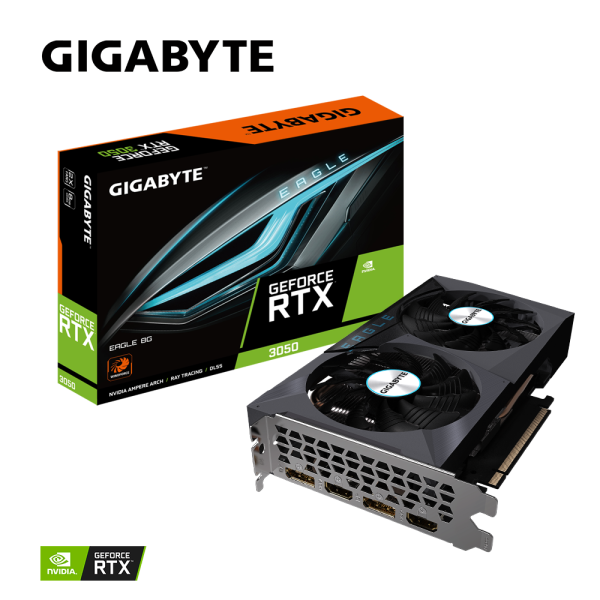 Gigabyte GeForce RTX3050 8Gb EAGLE (GV-N3050EAGLE-8GD)