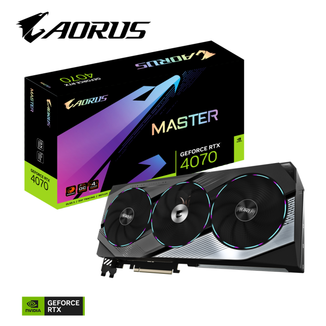 Видеокарта Gigabyte Aorus GeForce RTX 4070 Master 12GB GDDR6X (GV-N4070AORUS M-12GD)