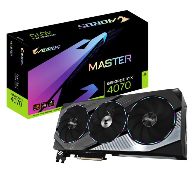 Видеокарта Gigabyte Aorus GeForce RTX 4070 Master 12GB GDDR6X (GV-N4070AORUS M-12GD)