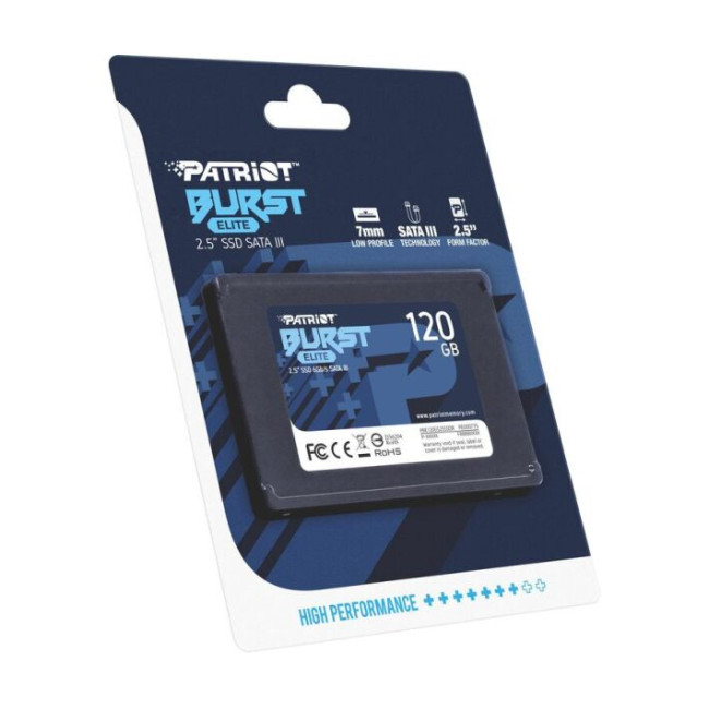 SSD накопитель PATRIOT Burst Elite 120 GB (PBE120GS25SSDR)