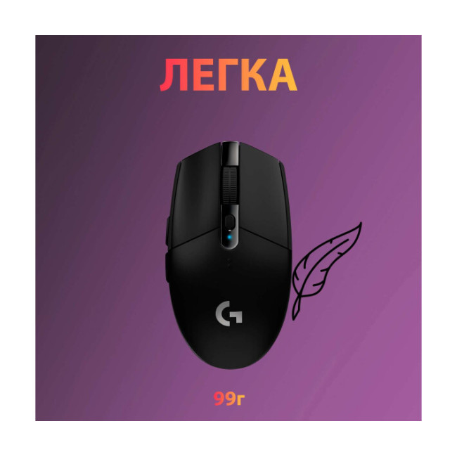 Мышь Logitech G305 Lightspeed Black (910-005282, 910-005280)