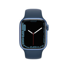 Apple Watch Series 7 GPS + Cellular 41mm Blue Aluminum Case w. Abyss Blue S. Band (MKHC3)
