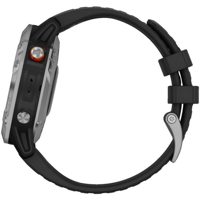 Garmin Fenix 6 Solar Silver with black band (010-02410-00)