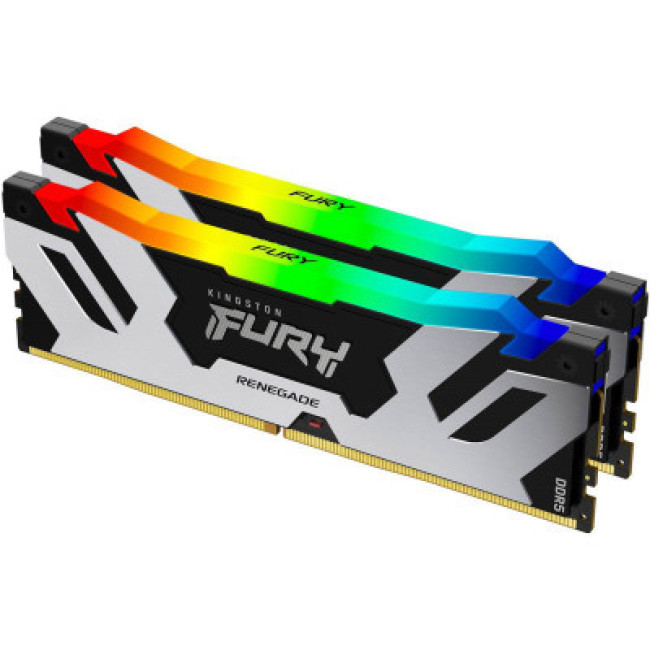 Kingston FURY 32 GB (2x16GB) DDR5 7600 MHz Renegade Silver/Black RGB (KF576C38RSAK2-32)