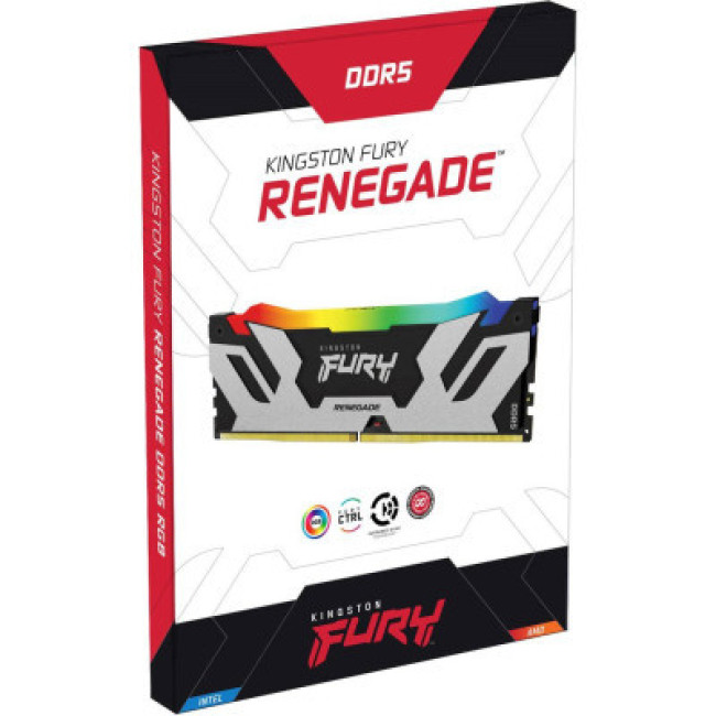 Kingston FURY 32 GB (2x16GB) DDR5 7600 MHz Renegade Silver/Black RGB (KF576C38RSAK2-32)