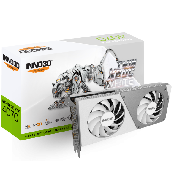 Inno3D GeForce RTX 4070 TWIN X2 OC WHITE (N40702-126XX-185252W)