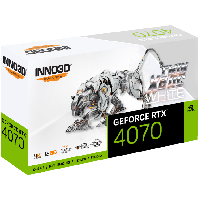 Inno3D GeForce RTX 4070 TWIN X2 OC WHITE (N40702-126XX-185252W)