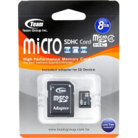 TEAM 8 GB microSDHC Class 4 + SD Adapter TUSDH8GCL403
