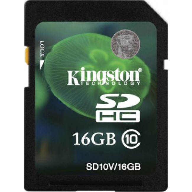 Карта пам'яті Kingston 16 GB SDHC Class 10 SD10V/16GB