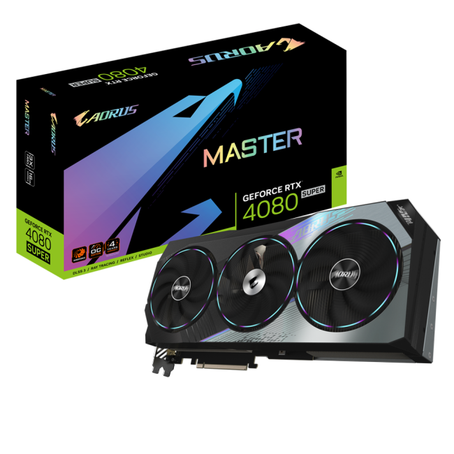 Видеокарта Gigabyte GeForce RTX 4080 SUPER AORUS MASTER 16384MB (GV-N408SAORUS M-16GD)