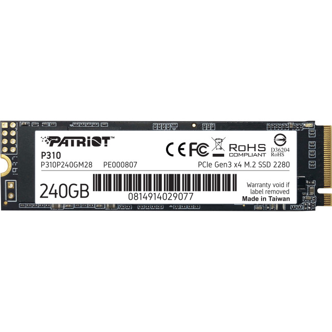 SSD накопитель PATRIOT P310 240 GB (P310P240GM28)