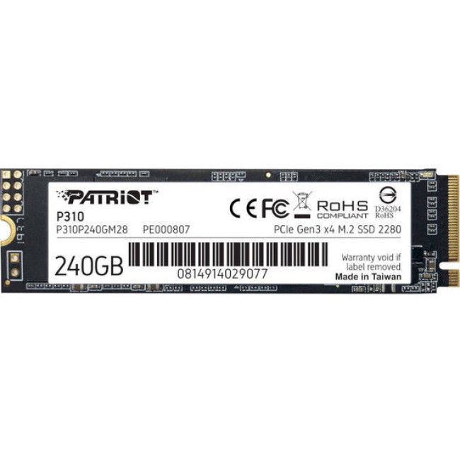 SSD накопитель PATRIOT P310 240 GB (P310P240GM28)