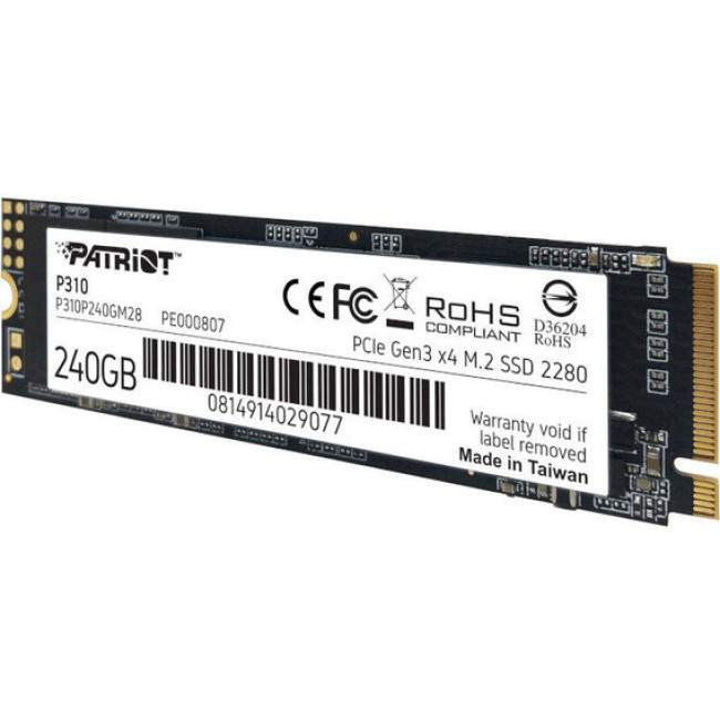 SSD накопитель PATRIOT P310 240 GB (P310P240GM28)