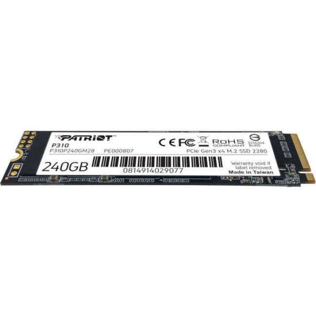 SSD накопитель PATRIOT P310 240 GB (P310P240GM28)